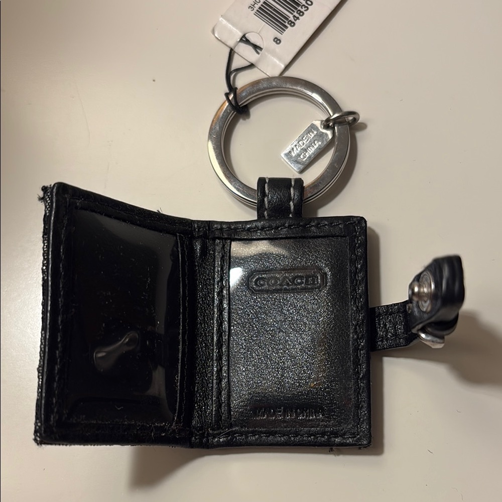 Coach Black and Silver Keychain with Buckle Detail - Picture 3 of 3